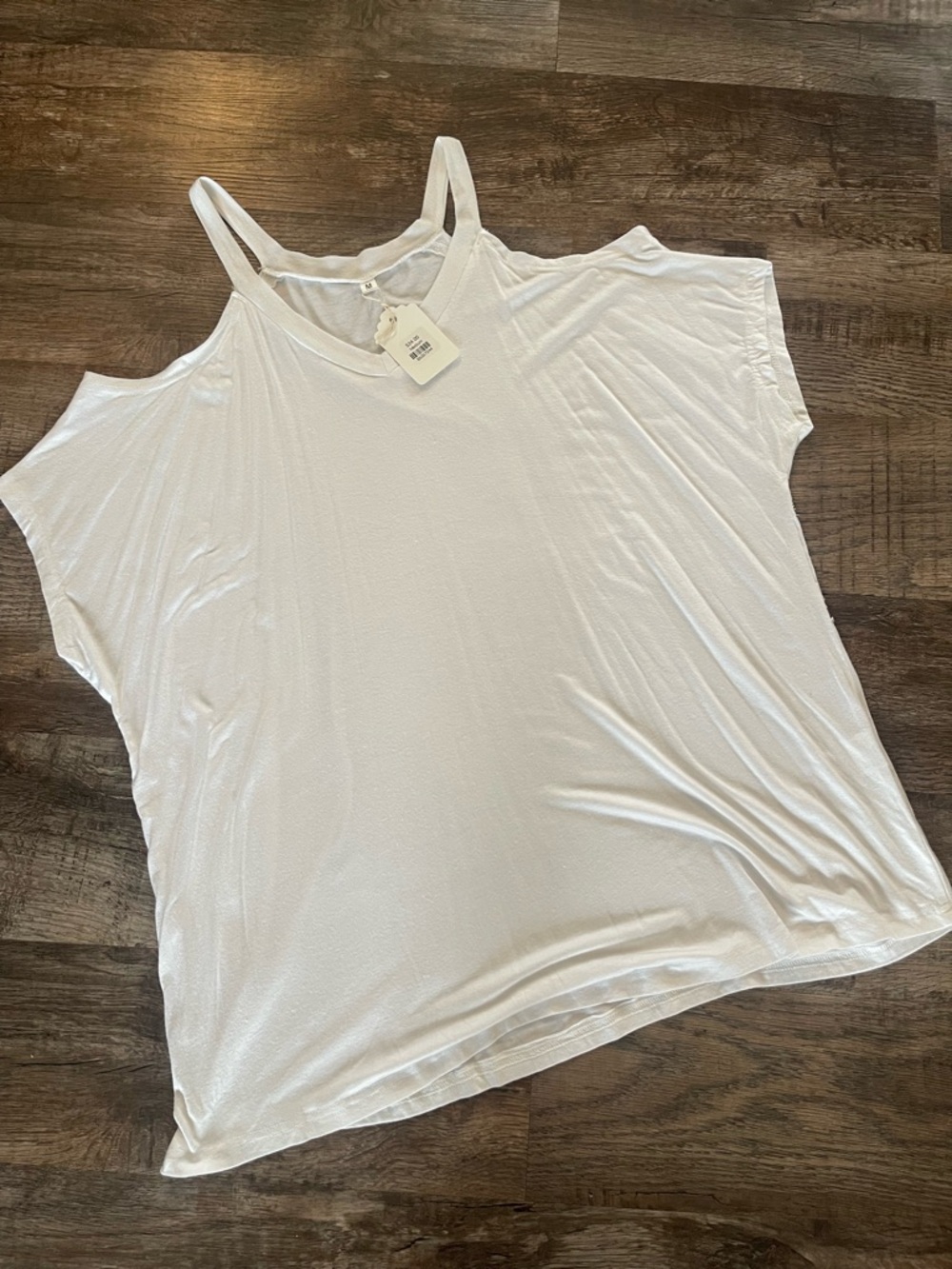 Women's White Off-Shoulder Tank Top